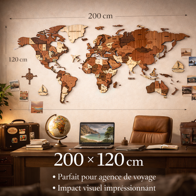 Carte du Monde en Bois – Transformez votre mur en œuvre d’art… en 15 minutes